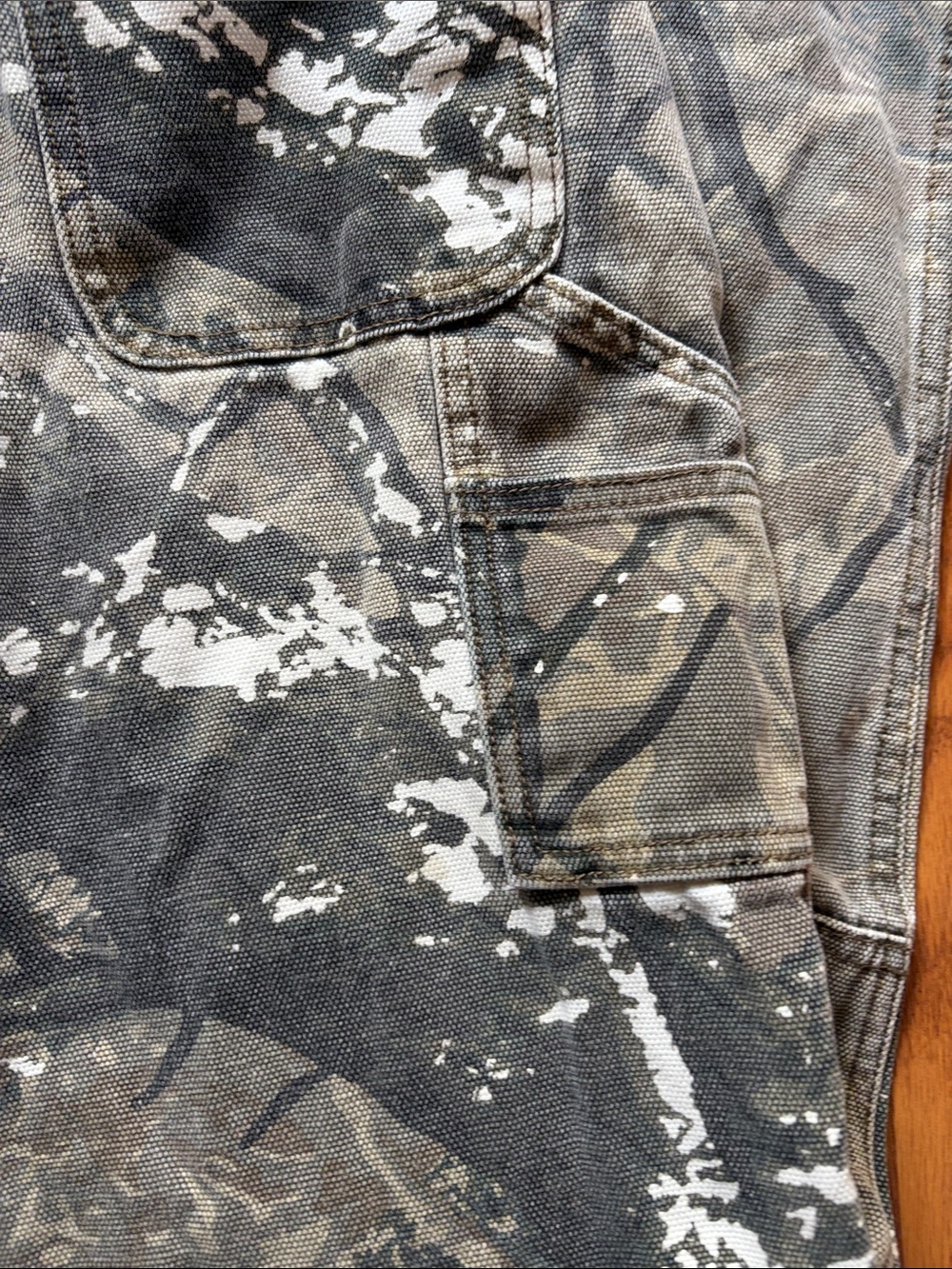 RSQ Olive Gray Camo Jeans with White Paint Accents - Picture 7 of 8